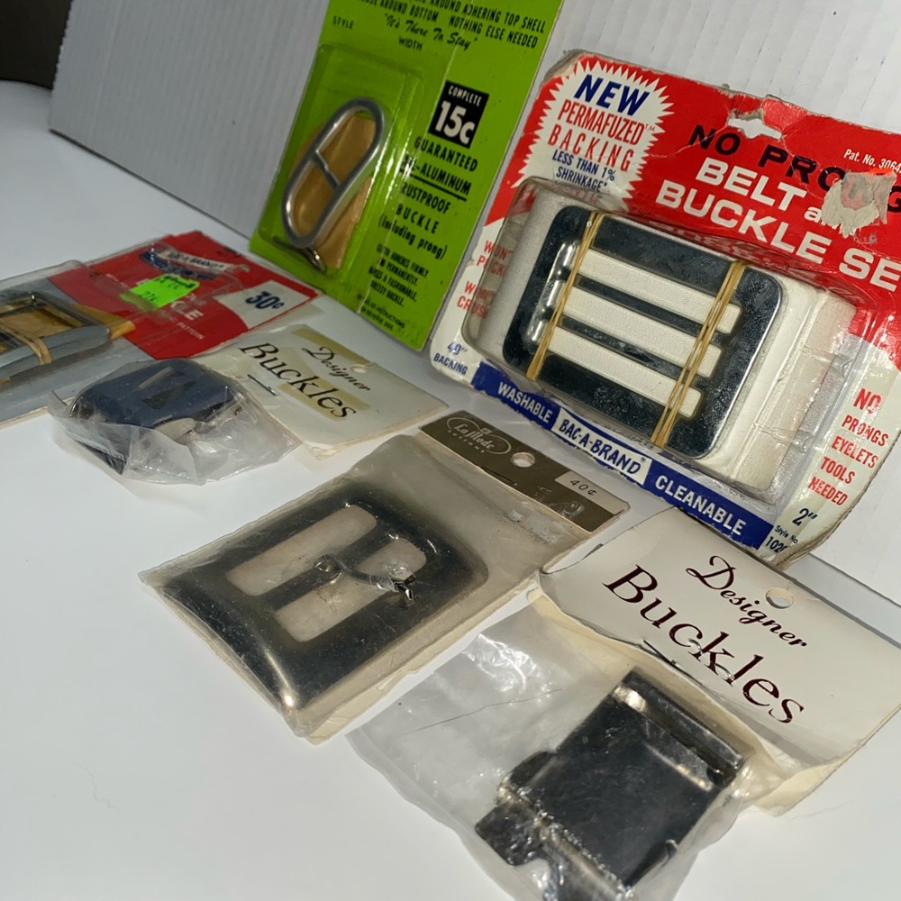 *9A Deluxe Buckle & belt Collection silver variety sizes & shapes for crafts - Picture 4 of 6